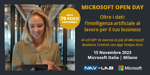 Microsoft Open Day | Oltre i dati: l’intelligenza artificiale al lavoro per il tuo business – 15 novembre 2023